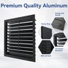AIWFL 20 Inch Aluminum Automatic Gravity Shutter Louver Vent, 2
