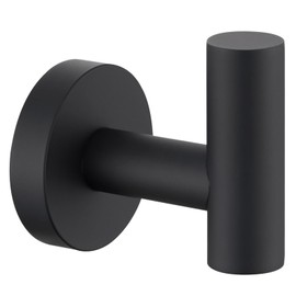 APLusee Towel Coat Hook Matte Black, 304 Stainless Steel Robe Hook, Bath Kitchen Contemporary Wall Mounted
