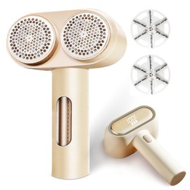 Dual Head Fabric Shaver,6 Leaf Blades Defuzzer, Sweater Shavers to Remove Pilling，Electric Lint Remover, Rechargeable Lint Shaver, Electric Shaver for Clothes Couch Furniture