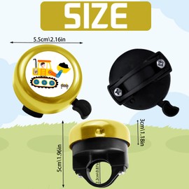 LUKIUP Excavator Bicycle Bell Children, Excavator Boy Bicycle Bell, Excavator Children's Bicycle Accessories for Child Boy Birthday Tricycle, Mountain Bike, Children's Bicycle