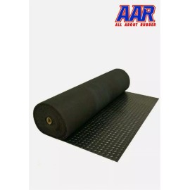 AAR Diamond Plate Gym Floor Mat  Rubber Roll Garage Golf Cart Truck Bed Flooring - 4ftx6ft