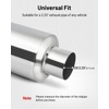 EVIL ENERGY Exhaust Muffler,Stainless Steel Exhaust Tip,Universal 14.6" Length (Burnt,2.25"