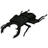 Paper Puzzle, Small Stag Beetle, Black with Dedicated Base PP203-01BK