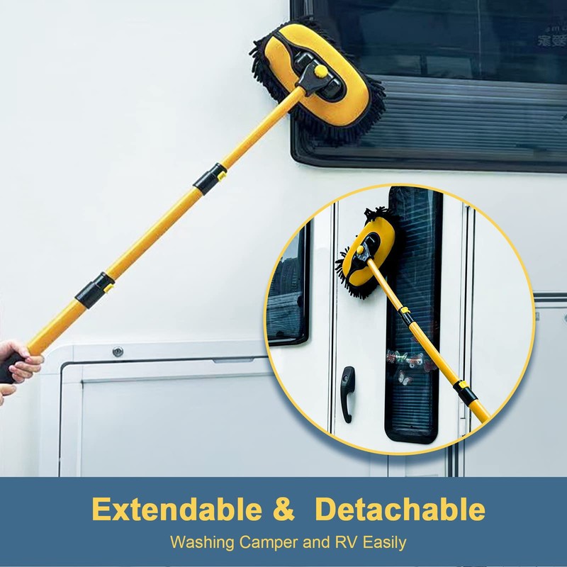 YeewayVeh Car Wash Brush with Long Handle, Microfiber Car Wash