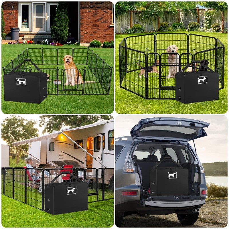 SIRUITON Dog Playpen Storage Bag Fits 24" H 8 Panels
