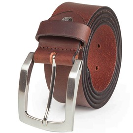 LINDENMANN Men's Leather Belt 40 mm Wide Belt Full Cowhide Leather Black, brown