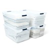 Rubbermaid Cleverstore 95 Qt Clear Storage Bins with Lids, 4-Pack,