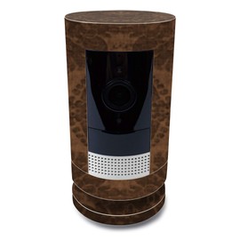 MightySkins Skin for Ring Stick Up Cam Battery - Brown Linen | Protective, Durable, and Unique Vinyl Decal wrap Cover | Easy to Apply, Remove, and Change Styles | Made in The USA