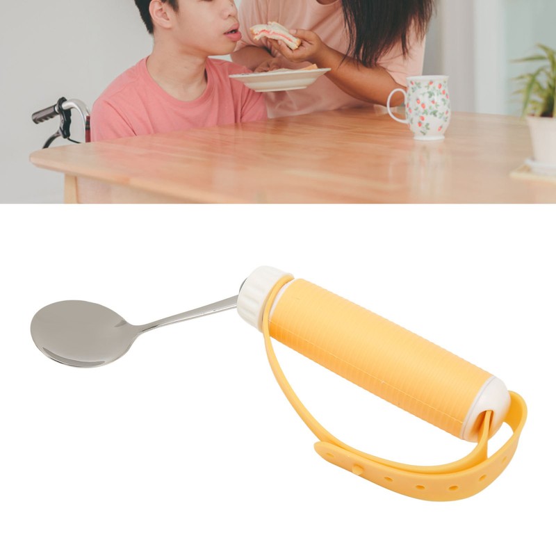 Disabled Patient Spoon Easy Grip Safe Stainless Steel Eating Aids