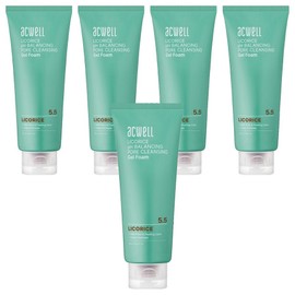 Acwell Licorice Water PH Balancing Pore Cleansing Gel Foam, 160ml, 5 pcs / 아크웰 감초수 피에이치 밸런싱 포어 클렌징 젤 폼, 160ml, 5개
