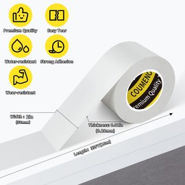 COUMENO Duct Window Seal Tape for Winter 2inX33FT Weather Stripping Sealing Insulation Tape for Windows and Door, Strong Adhesion Draft Blocker White