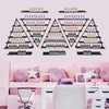 LyeXD 10PCS Wall-Mounted Nail Polish Storage Racks, 5 Tiers Triangular