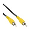 Video cable, InLine®, 1x RCA M/M 0.5m, yellow plugs