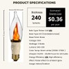 Royal Designs, Inc. Flicker Candelabra Style LED Light Bulbs, E12