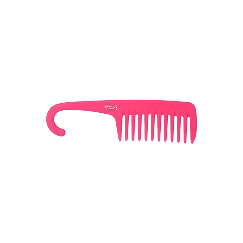 DITZY DOLL WIDE TOOTH SHOWER COMB HOT PINK - Wide