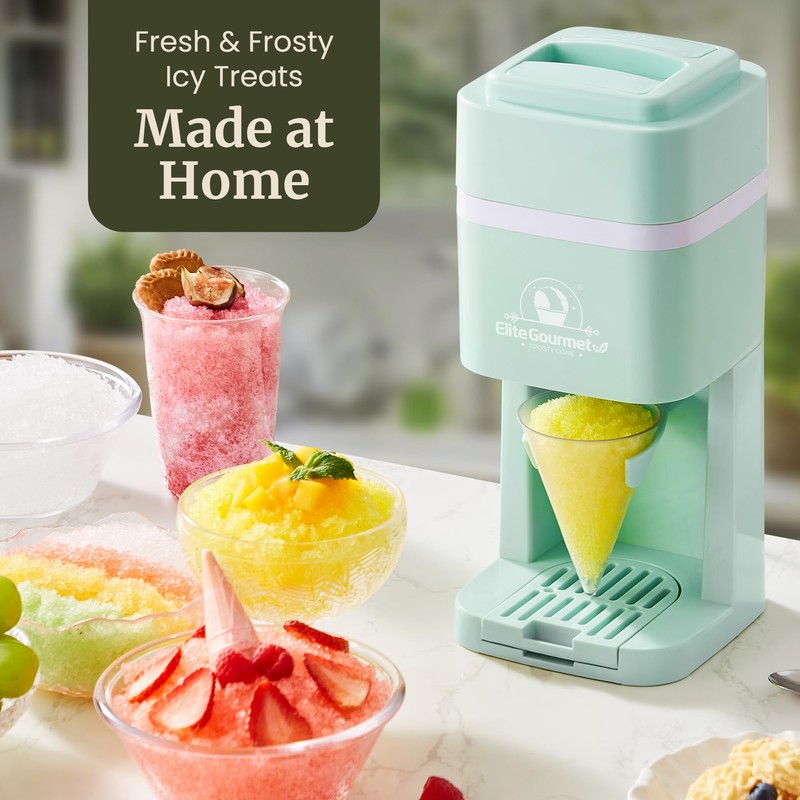 Elite Gourmet Snow Cone & Shaved Ice Maker, ESI2215M, Refreshing