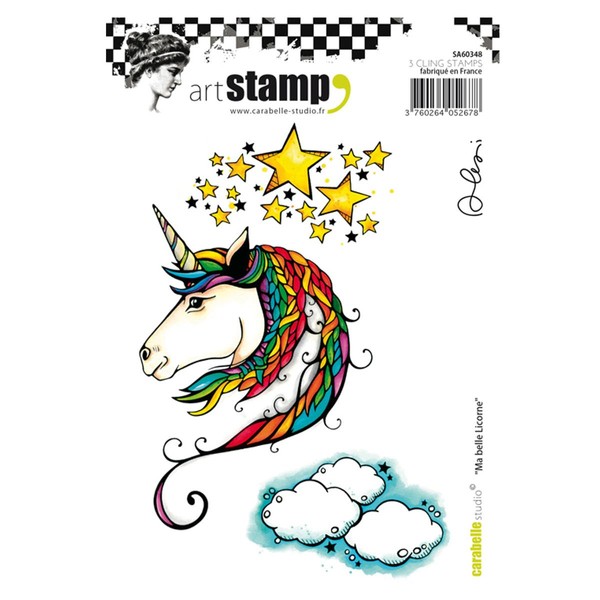 Carabelle Studio Art My Belle Unicorn Stamping Card Making Scrapbook,