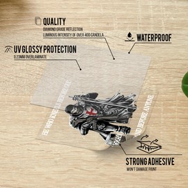 Premium Knight Templar Christian Sticker – 'He Who Kneels Before God Stands Before Anyone' – Durable & Waterproof Vinyl Decal for Car Door, Window, Laptop – 6 x 4 Inches