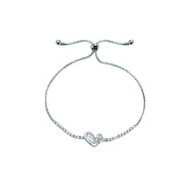 SUpoetry Women's Bracelet, Women's Bracelet, Silver and Diamonds Bracelet, Diamond Bracelet for Women, Holiday Gifts for Girls, Women, Couples, Love Tokens, Metallic Copper, metallic copper