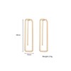 Yheakne Boho Rectangle Earrings Oblong Rectangle Hoop Earrings Gold Geometric