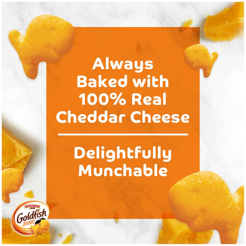 Goldfish Cheddar Cheese Crackers, Baked Snack Crackers, 1 oz On-the-Go