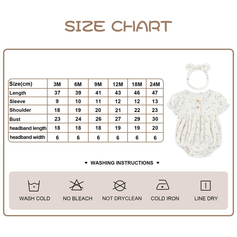 MAMIMAKA Newborn Baby Girl Clothes 3 Pack Cotton Bubble Romper