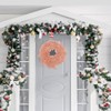 Christmas Door Wreath Artificial Hanging Garland Pink Maple Leaf Wreath