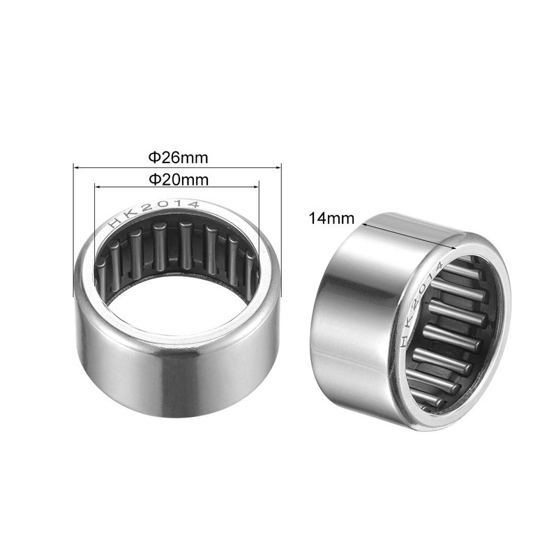 sourcing map HK2014 Needle Bearing 20 mm Bore 26 mm