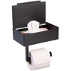 infactory WC Papier Halter: Toilettenpapierhalterung mit Feuchttücherbox, ohne Bohren, zum
