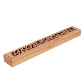 Incense Burner, Horizontal Incense Burner, Incense Plate, Made of Nanbamboo, Non-combustible Cotton, Includes Lid, Wooden Incense Burner, Openwork Carving, Incense Holder Stand, Portable, Convenient,