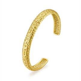 YBMYCM Gold Cuff Bracelet for Women Adjustable 18K Gold Plated Chunky Open Cuff Bangle Bracelets Minimalist Thick Gold Wrist Cuff Bracelets