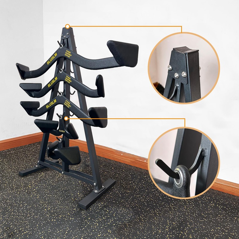 Gym Fitness LAT Pull Down Bar Storage Rack for Mag