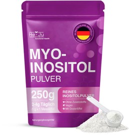 Myo-Inositol Powder 250 g, 100% Pure Inositol, High Dose 4000 mg per Serving, Vegan & Tasteless, Includes Dosing Spoon