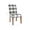 Meadow Lane Blue Plaid Parsons Dining Chair - Set of 2