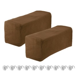 uxcell 2pcs Stretch Armrest Covers for Chairs/Sofas, Couch Arm Covers with Twist Pin, Furniture Protector Slipcovers for Sofa Chair Recliner Coffee