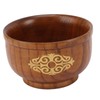 Wooden Rice Bowl Jujube Wood Anti Scald Exquisite Elegant Round