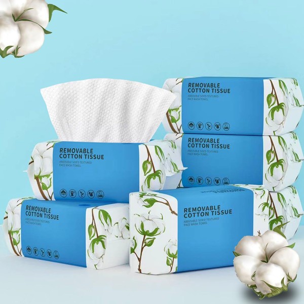 Disposable Face Towel 600 Count, Soft Cotton Clean Skin Face