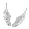 Hihaha Alloy Angel Wings Badge Stickers/Outer for Car Motorcycle/Durable/Silver Tone