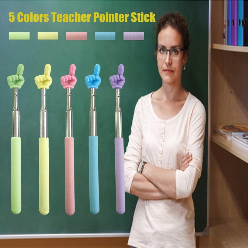 Extendable Teacher Pointer - Versatile, Adjustable, Ergonomic Teaching Aid &