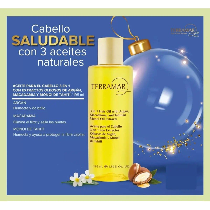 Aceite 100% Original Oleo Para Cabello 3 En 1 Terramar
