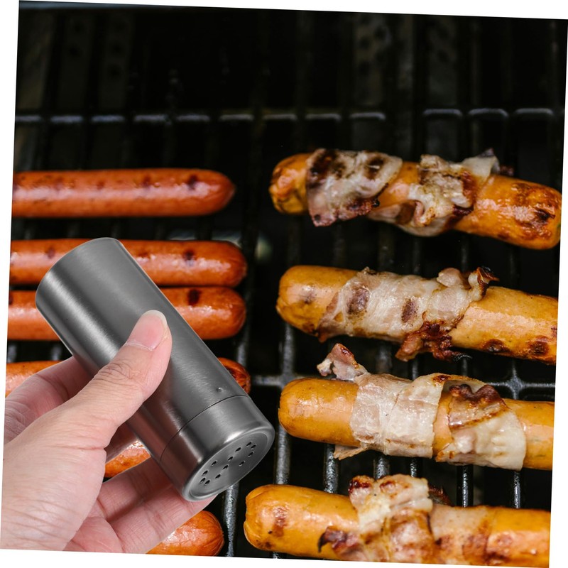 KONTONTY 304 Stainless Steel Seasoning Bottle Pepper Salt Shaker Set