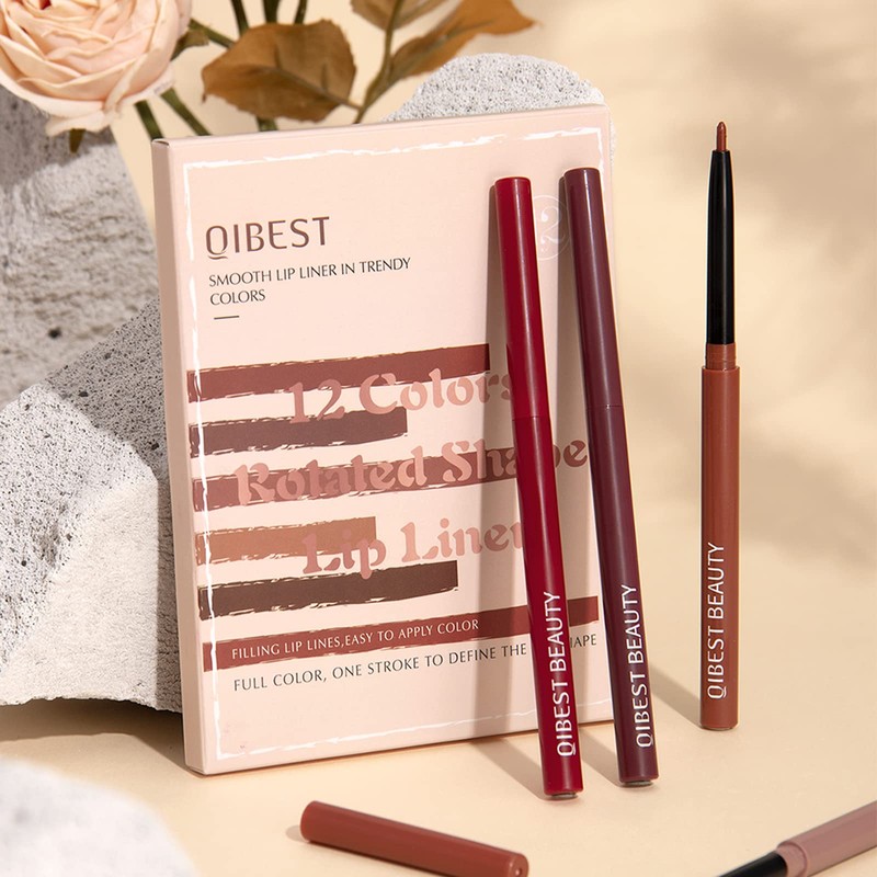 Lip Liner Pencil Set, Highly Pigmented, Waterproof, Natural Velvet Lip