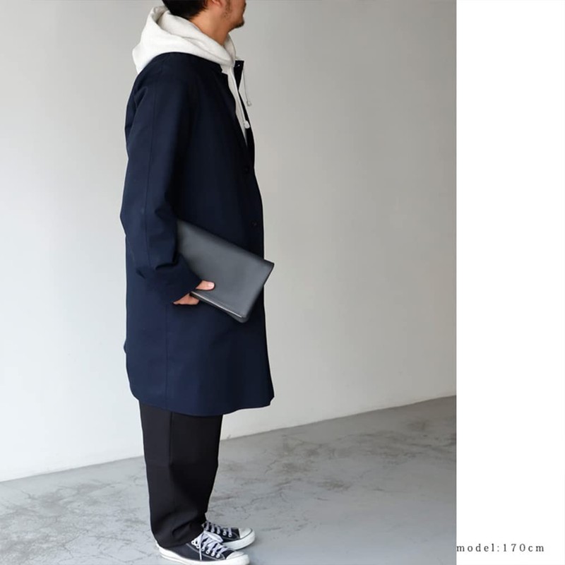 VITAFELICE vinb-20c50n Men's Genuine Cowhide Leather Clutch Bag, 2-Way, gray