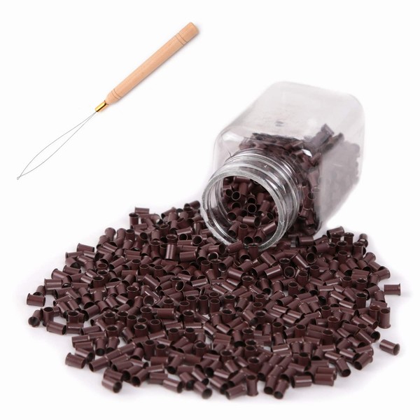 LSNDF 1000Pcs 6mm Copper Tubes with 1Pcs Pulling Needle for