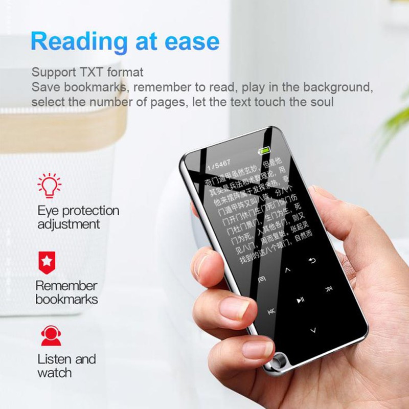 MP3 Player Bluetooth 5.2 Built in HD Speaker HiFi Sound