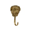 Solid Brass Dog Hook Hanger- for Leashes and More- Pug