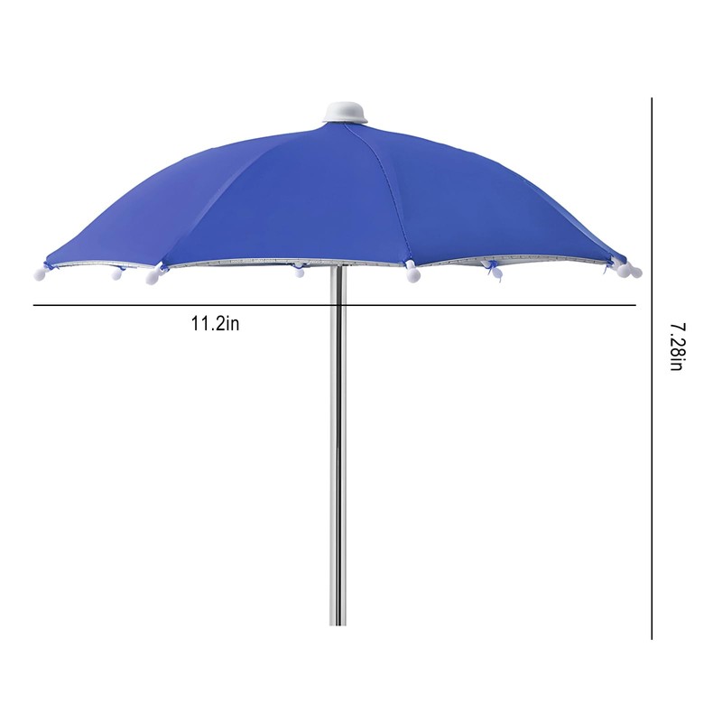 Squirrel Picnic Table Feeder Replacement Mini Umbrella for Outside (Dark-Blue)