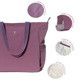 ESVAN Yoga Mat Bag Yoga Tote Carrier Shoulder Bag Carryall Tote for Office,Yoga,Pilates,Travel,Beach and Gym (Aa blue purple)