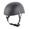 Motorcycle Low Profile Half Face Helmet Skull Cap Matte Black
