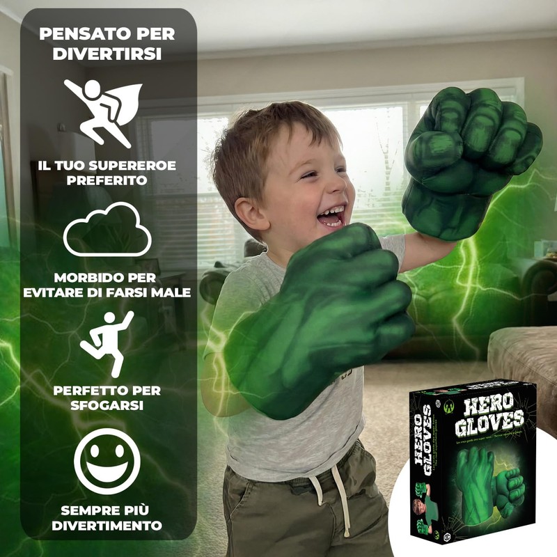 Guanti da Boxe giganti di Hulk | Supereroi | Giocattoli